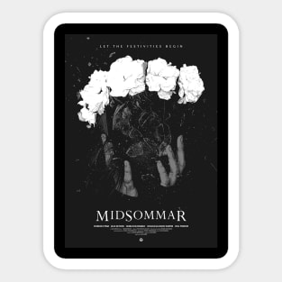 Midsommar Black And White Sticker